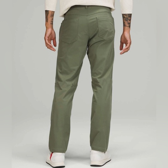 Lululemon Mens ABC Pant Classic Warpstreme In Khaki Green, Sz 35 NWOT - Picture 2 of 6